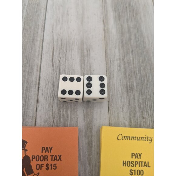 Community Chest And Chance Cards Monopoly Edition Game Replacement And Dice 1999 - Picture 4 of 6